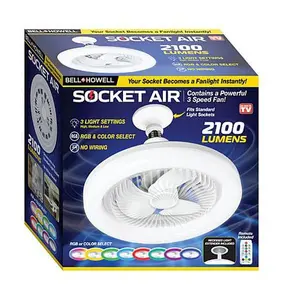 Bell+Howell Socket Air Color-Changing Light & Fan