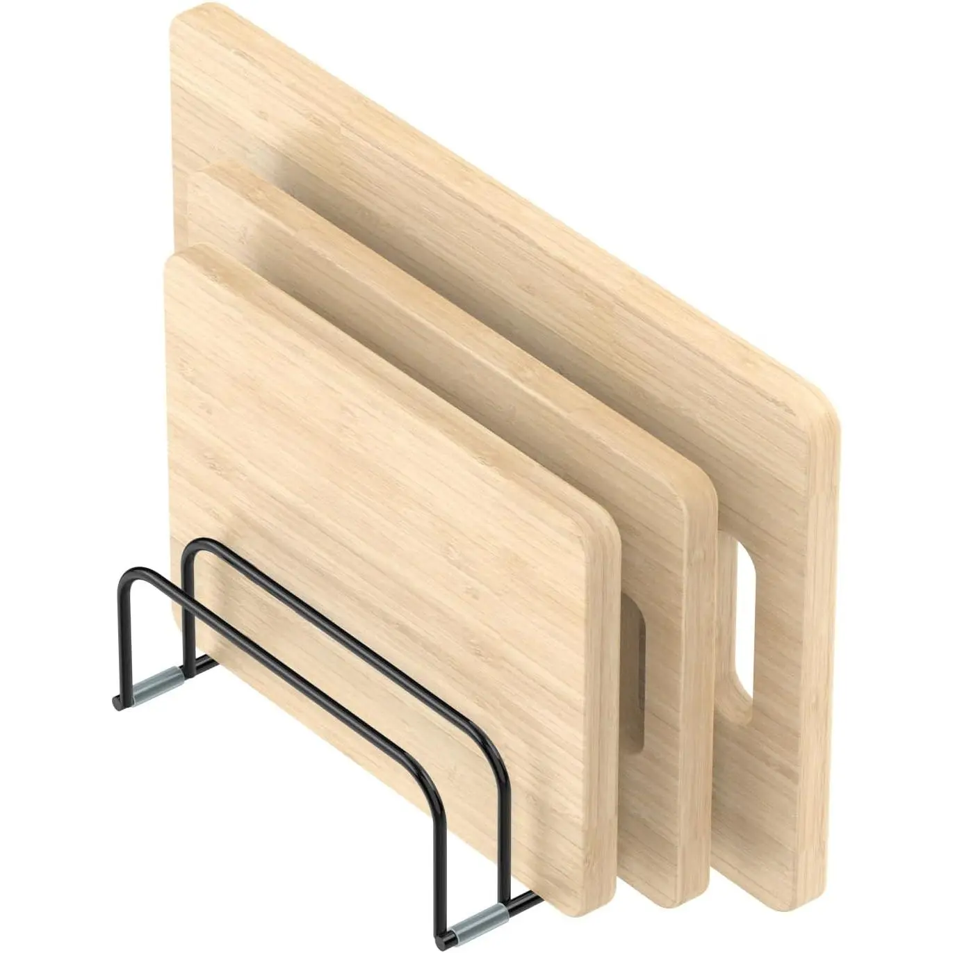 1-Layer Large Multifunctional Kitchen Cabinet Rack, Home Supplies with 1.0in Slot Compact Cutting Board Organizer, Modern Design Silicone No-Assembly Storage Holder for Bakeware & Cookie Pan Sheets, Neat and Hygienic