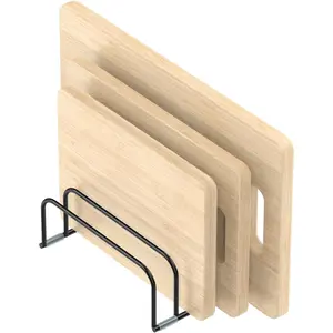 Cutting Board Storage Rack, Compact Cutting Board Organizer, Cooling Racks Storage Stand, Bakeware & Cookie Pan Sheets Organizer (1.0 Inch Width Slots)