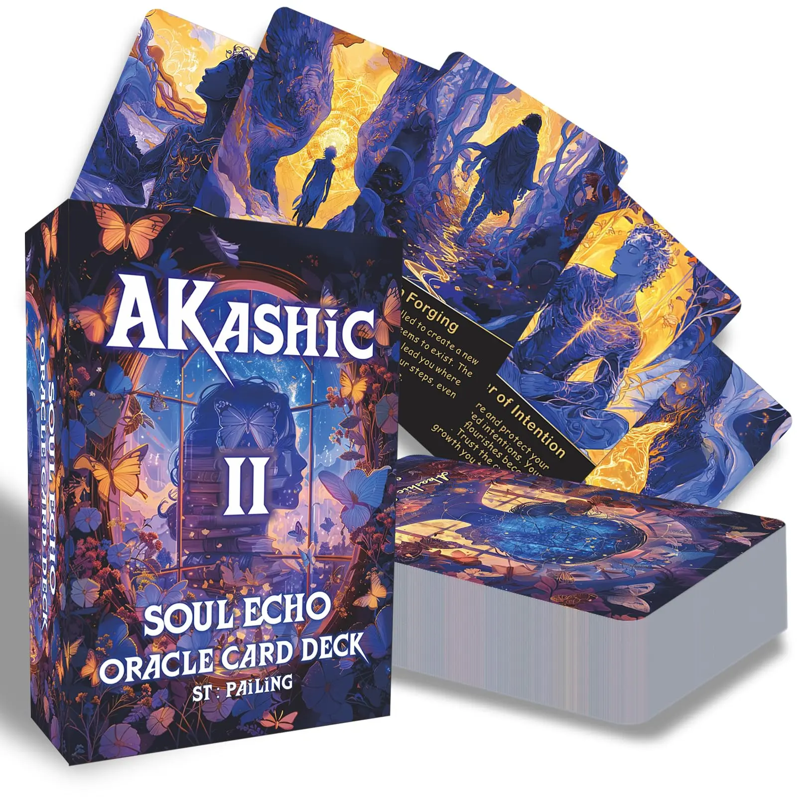 Akashic Soul Journey Tarot Cards, 78 Cards for Spiritual Growth, Intuitive Guidance, Inner Healing and Energy Healing, Including Major Arcana and Minor Arcana, Suitable for Beginners and Practitioners, Tarot Card Set