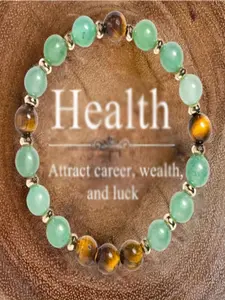 Colorblock Stone Beaded Bracelet, Fashionable Jewelry for Women & Men, Trendy All-match & Exquisite Jewelry for Birthday Gift