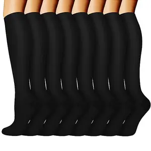 (8 Pairs) Compression Socks Suitable for Men And Women, Knee Compression Socks, Breathable, for Nurses, Pregnant Women, Running, Hiking, And Travel Sports