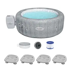Bestway Coleman Honolulu AirJet Inflatable Hot Tub with 4 SaluSpa Non-Slip Seat