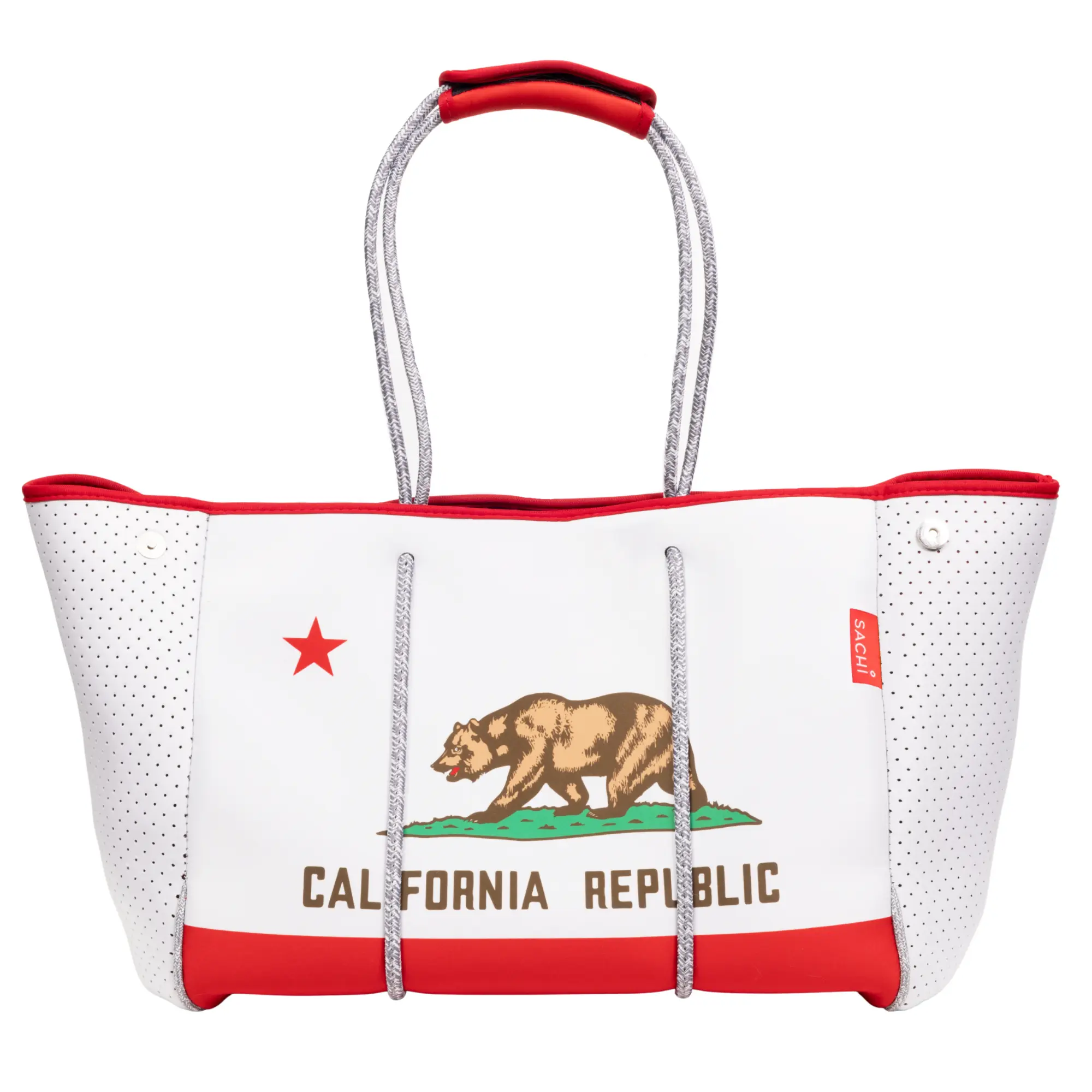 SACHI California State Neoprene Beach Tote Large Oversized Travel Bag