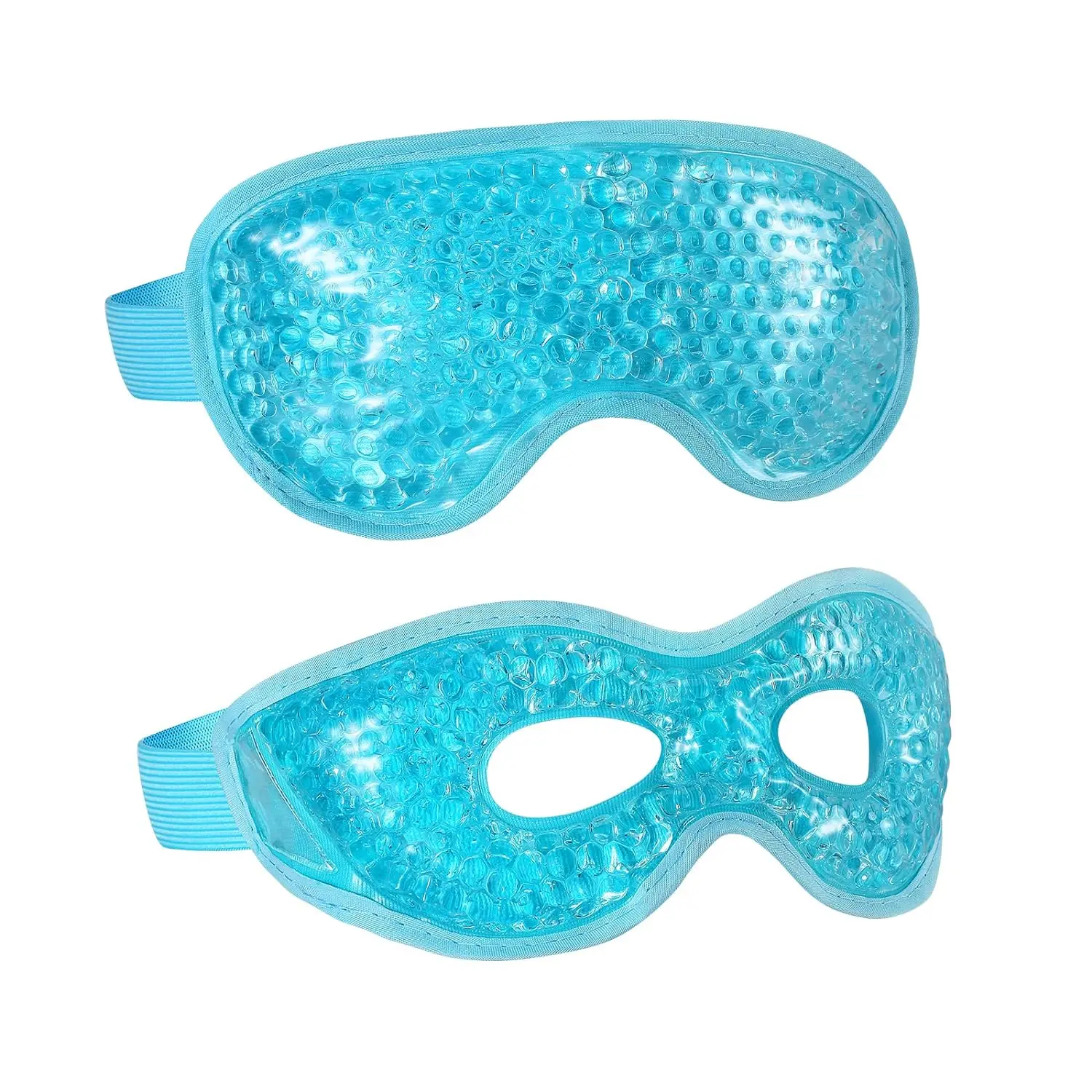2PCS Reusable Hot Cold Therapy Eye Mask for Puffiness, Dark Circles, Eye Bags, Dry Eyes, Headaches, Migraines, Stress Relief - Cooling and Compress Gel Mask silicone  mask  face