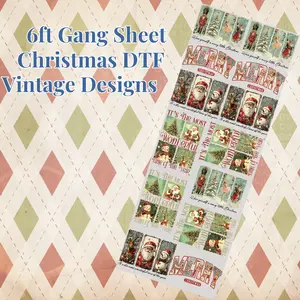 6ft Christmas Vintage Gang Sheet