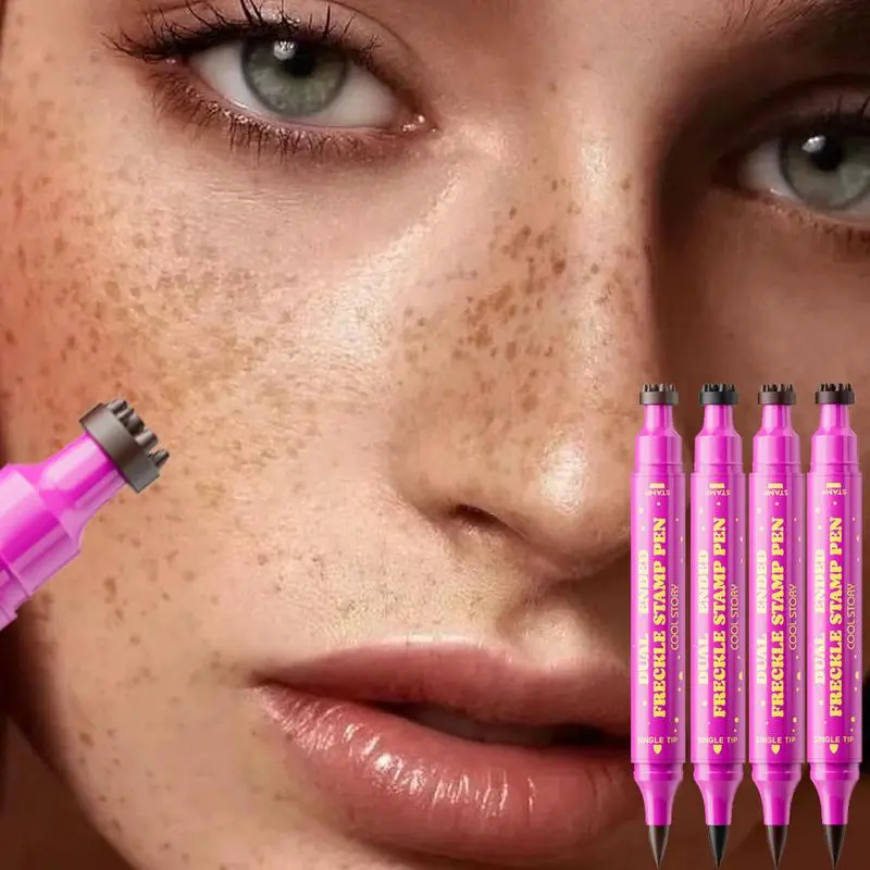 Waterproof Freckles Pen: Faux Freckle Stamp and Fine Tip Eyeliner for Realistic, Long-Lasting Freckles and Effortless Makeup, Perfect for Daily Wear and Cosplay 6