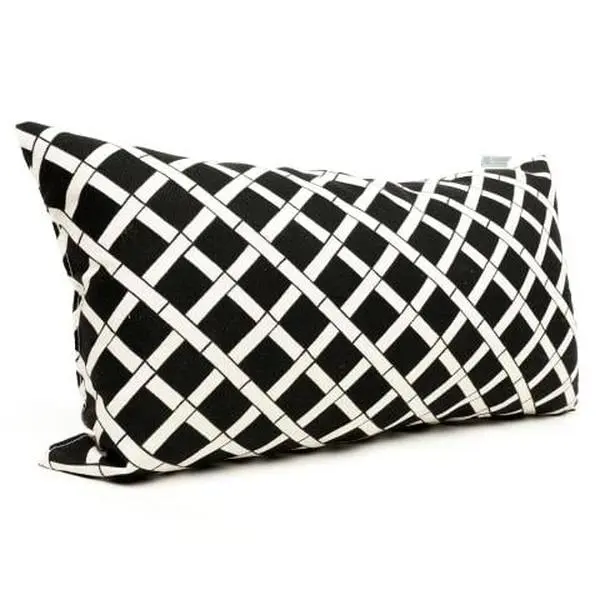Majestic Home Small Black Bamboo Pillow, Fade-Resistant Polyester Bedding Accessory