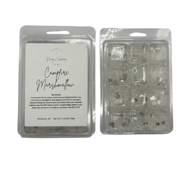 MEGA Campfire Marshmallow Gel Wax Melts 12-Cavity Wax Melts for Aromatic Home Fragrance