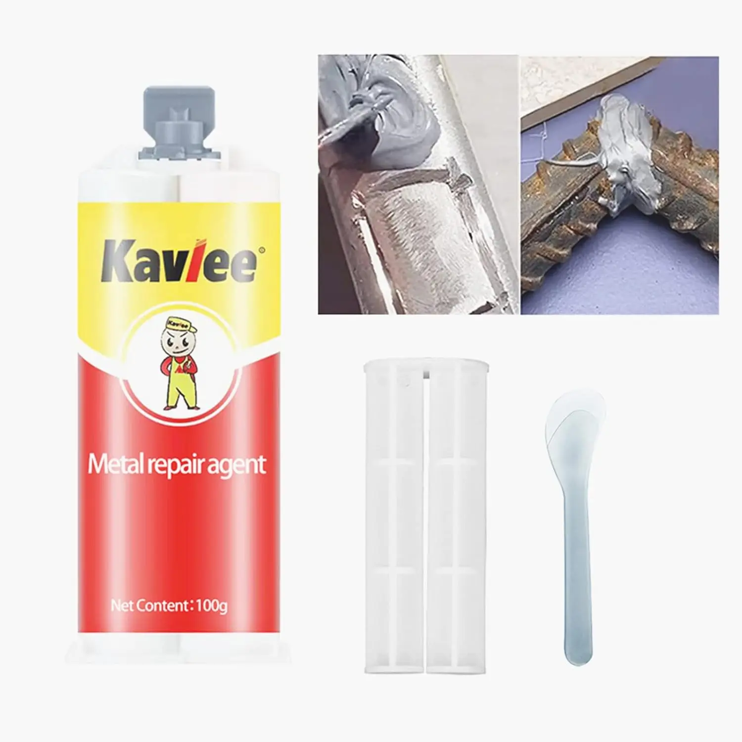 Foundry Glue, High Temperature Resistant Casting Repair, Metal Repair Glue,  Liquid Welding Filler for Metal  and Repairs (ABclear)