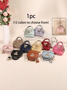 1PC Fashionable Half Circle Small Bag Leather keychain coin pouch,Small Round Coin Holder Pouch as Wallet,Tassel Keychain Leather Coin Purse,Coin Pouch Keychain,Women Small PU Leather Holder Bag with Zipper,Wallet And Charm