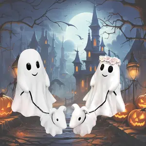Halloween Ghost Dog Statue, Cute Ghost Dog Figurine, Halloween Decoration, Home Decor for Living Room Bedroom, Room Decor, Halloween Decorations, Ornaments