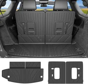 [Fits 16-26 Durango]Cargo Mat Compatible with 2016-2026 Dodge Durango 3rd Backrest Mats Trunk Liner 6&7 Seats Replacement for 2016-2026 Dodge Durango Accessories (Trunk Mat+3rd Row Backrest Mats)