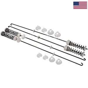 W10780048 Washer Suspension Rod Set, 23.6 Inch 4 Pack Stabilizer Support Rods, Fix Vibration Shaking Unbalanced Load, Compatible with Whirlpool Kenmore Maytag Multiple Brands