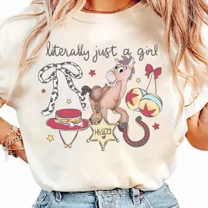 Vintage Retro Coquette Bow Jessie Cowgirl T-shirt, #Toystoryyy shirt, Literally just a girl Tee, WDW girls trip, Women Tee PAZ1S 4
