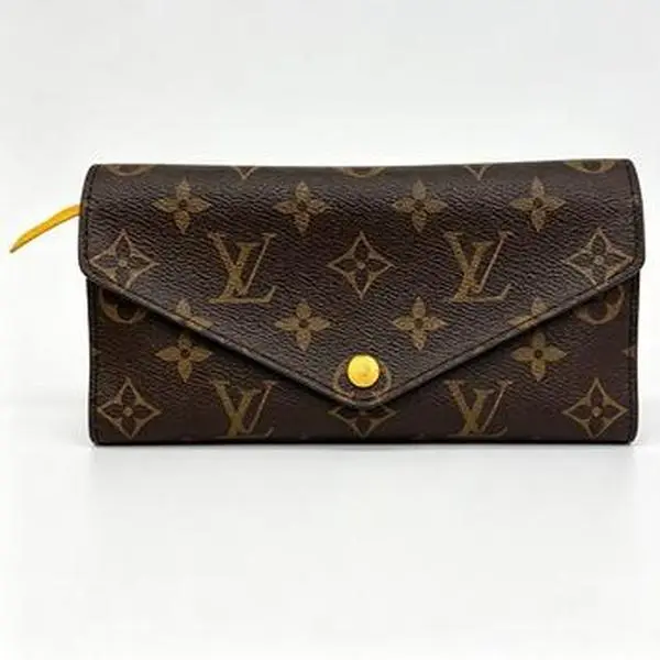 Pre-owned Louis Vuitton Josephine Envelope Long Wallet Yellow Interior Preowned Monogram Continental Purse