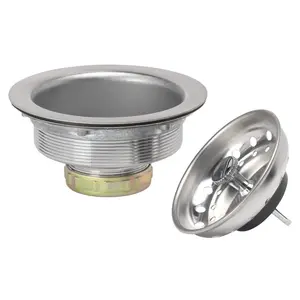 3/4 in. Standard Post Sink Strainer in Brushed Steel
