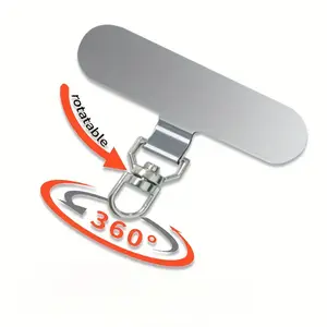 Set of 5 Enhanced 360° Rotating Stainless Steel Phone Lanyard Connectors - Wrist Strap Hooks for Phone Cases, Sturdy 360° Rotatable Design, Reliable Metal Clasp, Works with All Smartphones, Stylish Metallic Appearance