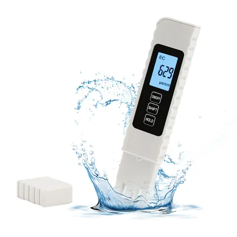 4-in-1 TDS Meter Digital Water Tester, 0-9990 PPM Water Quality Tester with EC & Temperature, Fast Accurate TDS Tester for Drinking Water, Swimming Pool, Aquarium & Home