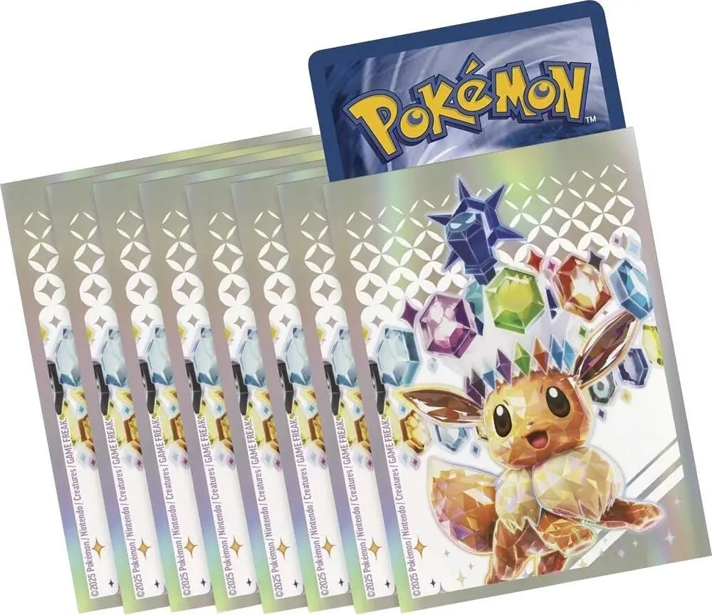 pokemon card game collection file eevee 2025 Prismatic Evolutions Super-Premium Box Including an adorably fuzzy Eevee deck box and a colourful playmat showing Eevee and all of its Evolutions Pokmon Corporation Pokmon Card 755/742