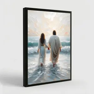 Jesus Hugging Woman Wall Art,Jesus And Girl Bible Art Pictures, Christian Bible Stories Wall Decor Painting, Religious Spirit, Faith