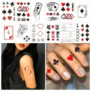 12 Temporary Tattoo Stickers, Semi-Permanent Design, Perfect for Arms, Fingers, Shoulders, Body Art, Easy Application