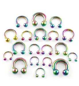 Rainbow Anodized Circular barbell Rainbow Anodized Circular barbell
