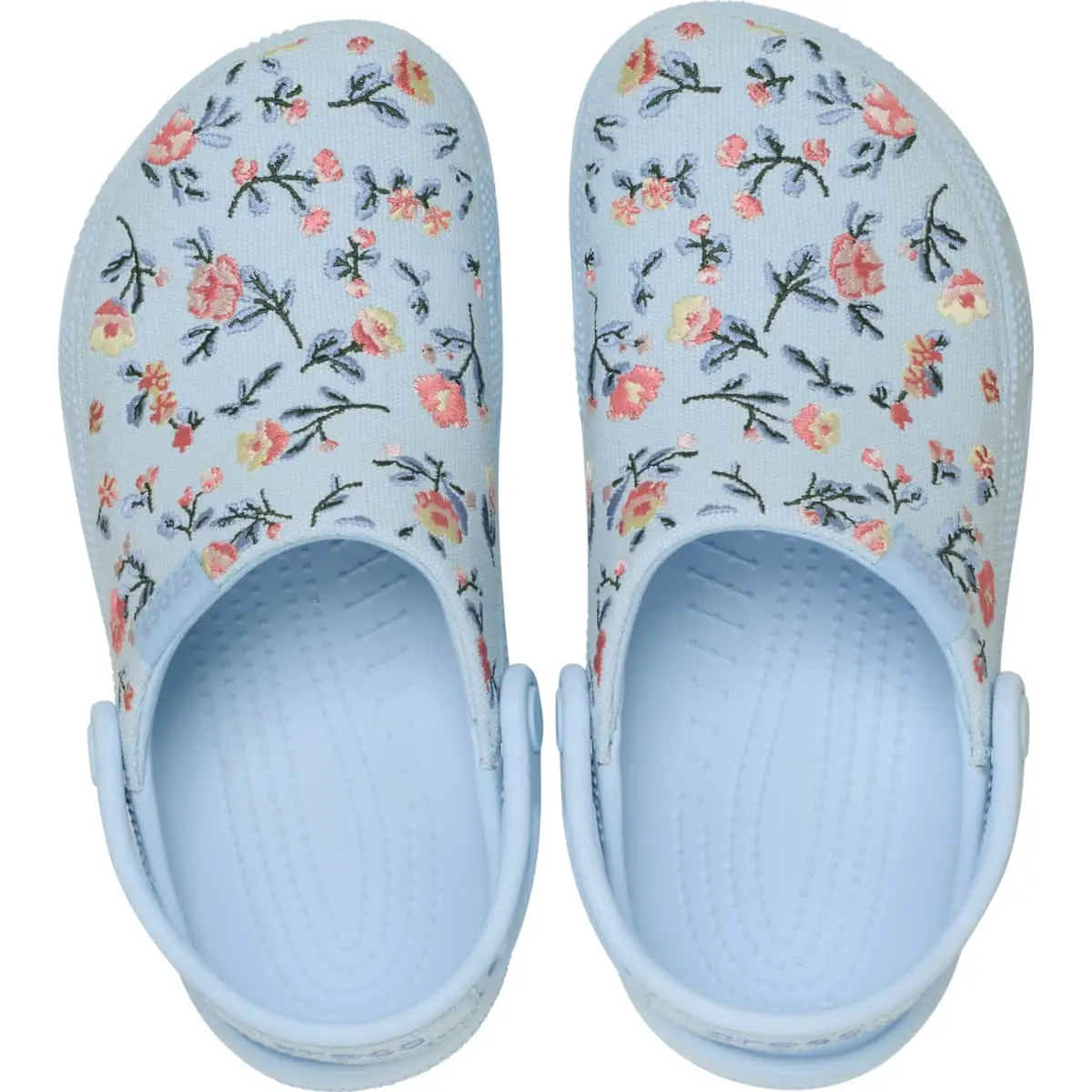 NWT Crocs Clogs Men’s 13 Blue Hiker Retro Platform Floral Casual Boho Crocs Hiker Retro Floral Clog Blue Calcite – GR8 Gear main image 3