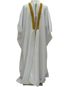 Omar Mens White Bisht Thobe Robe by Palestinian Elegance