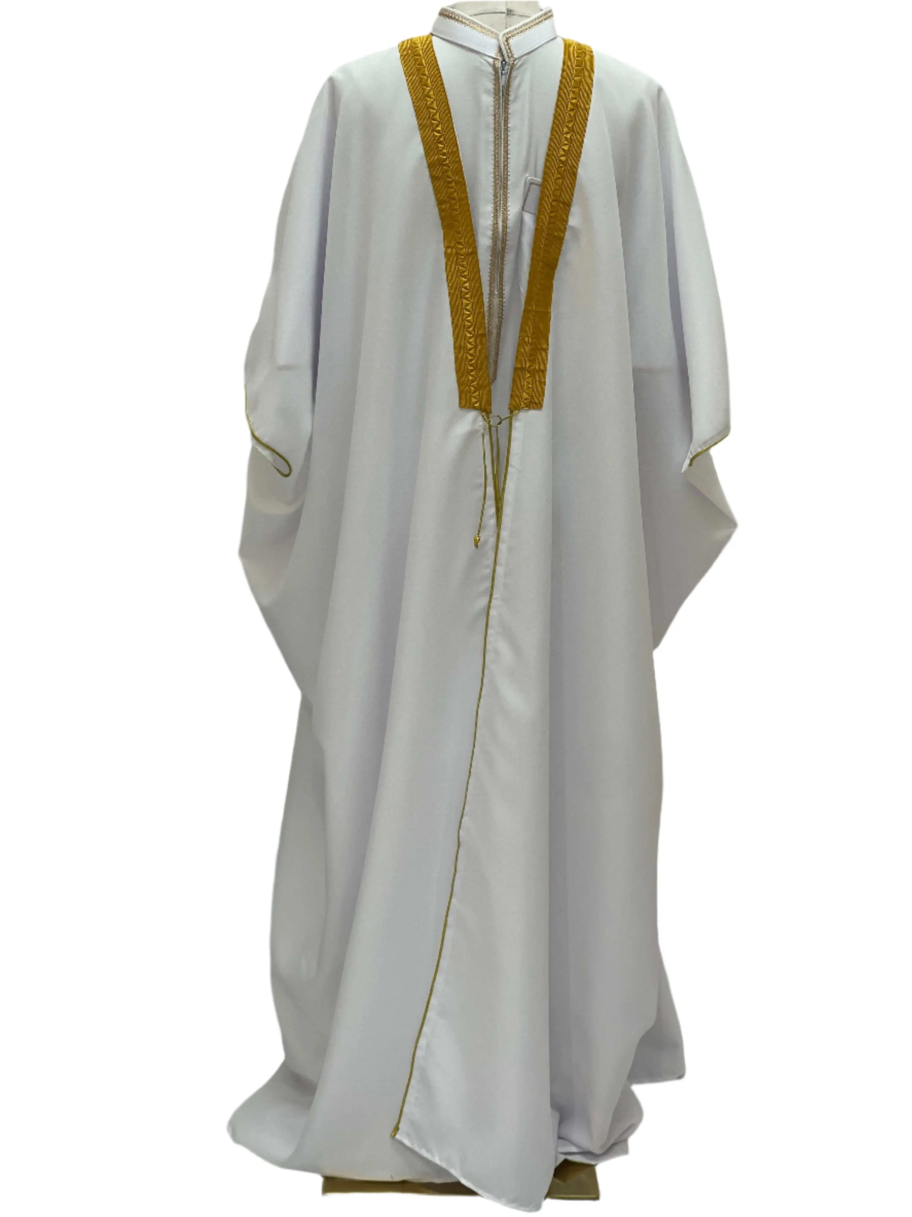 Omar Mens White Bisht Thobe Robe by Palestinian Elegance