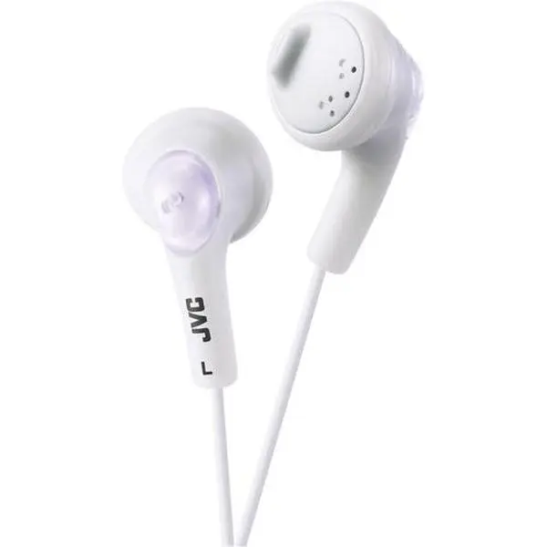 JVC HA-F160-W-K Gumy EarBud Headphones (Coconut White)  [HEADPHONES] White, Earbuds, In-Ear