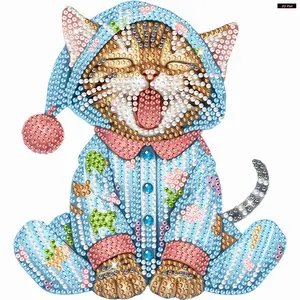 Acrylic Shaking Head German Shepherd Diamond Painting Tabletop Ornaments Kit Table Top Diamond Painting Ornament Kits for Home Office Decor