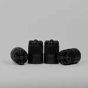 Not_Chrome Style Tire Valve Stem Caps for Cars, 3D Printed, Bikes, Motorcycles, ATV (Set of 4)