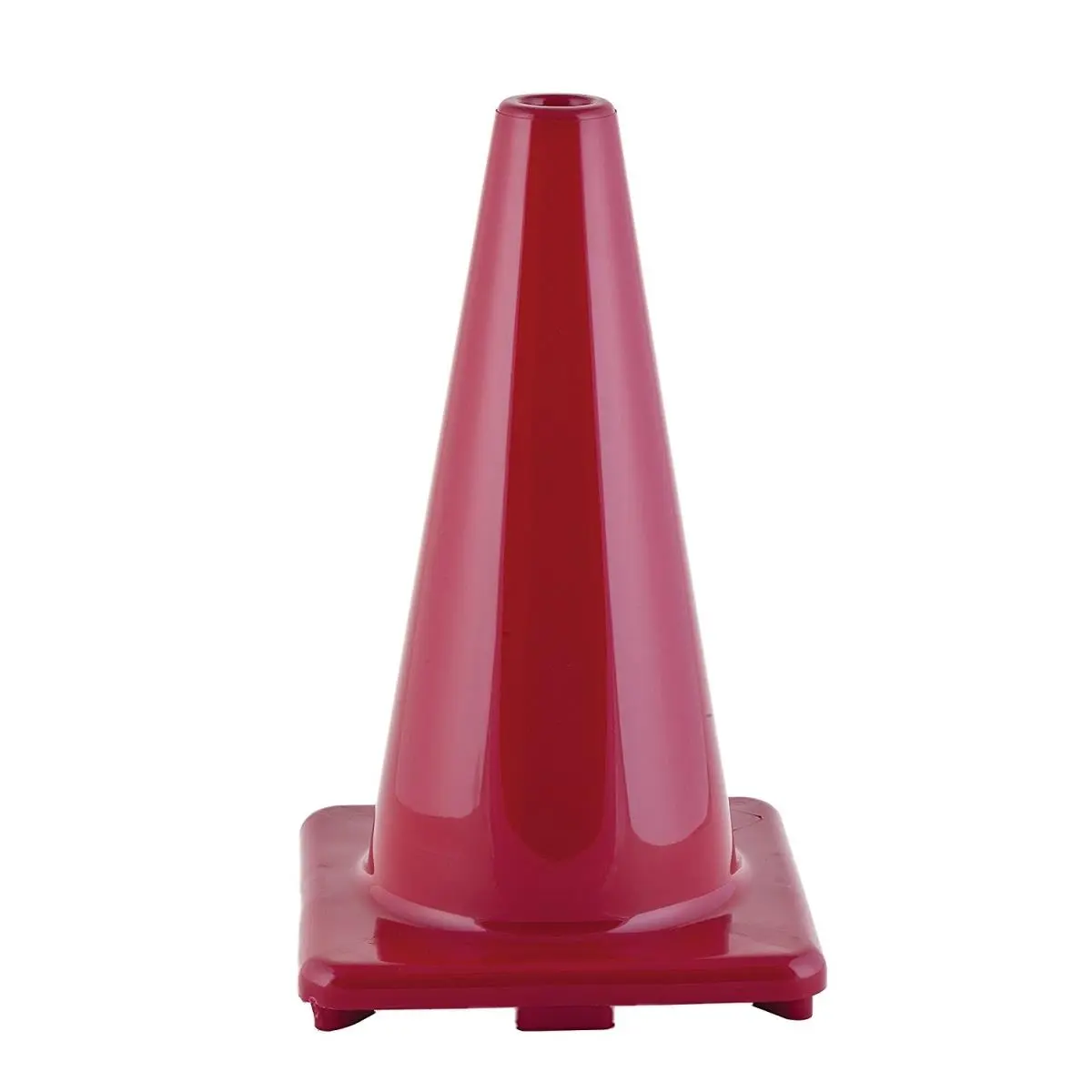 Champion Sports 18 in. Hi-Visibility Flexible Vinyl Fitness Cone - Red, High Quality, Heavyweight Base, Single-Piece Construction