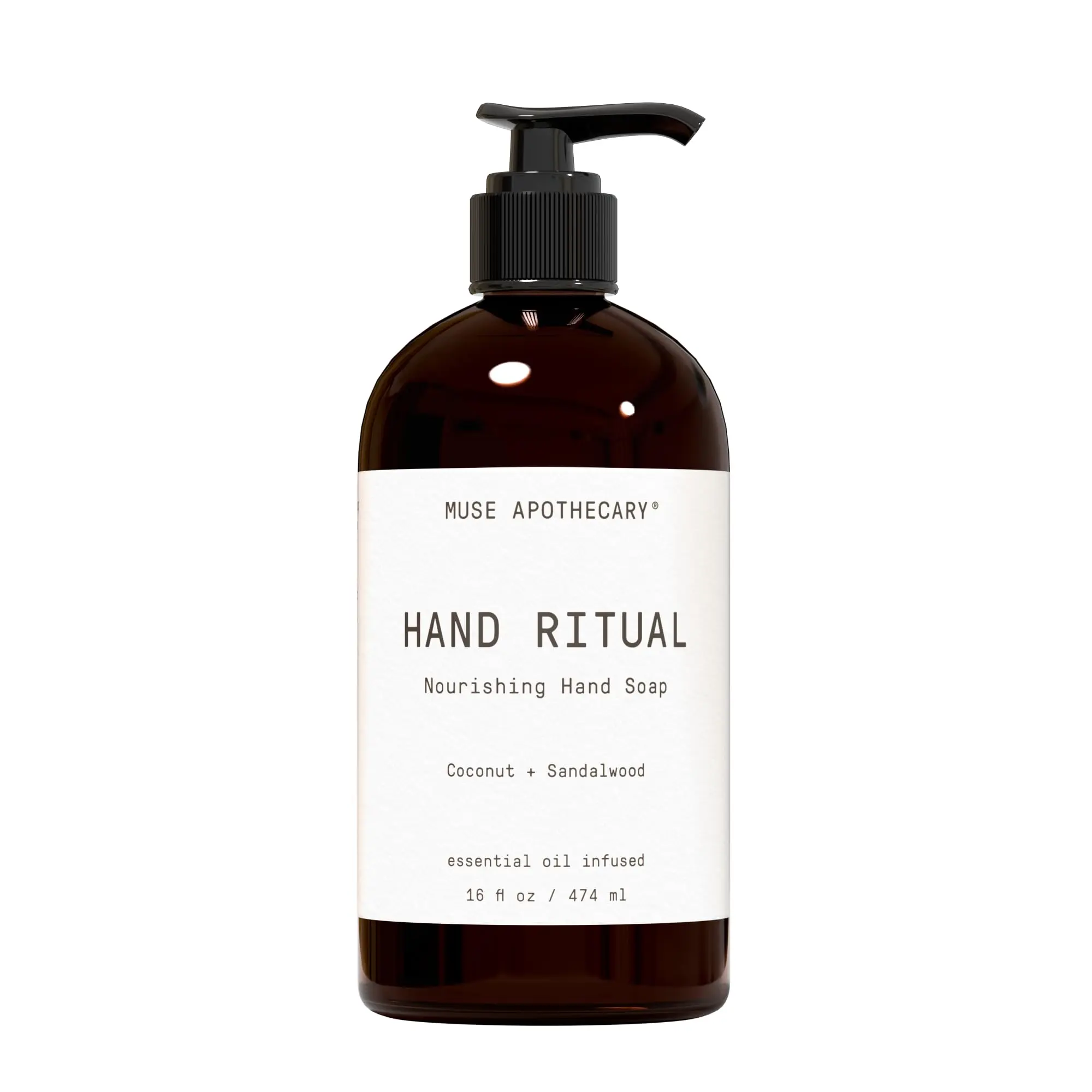 Muse Apothecary Hand Ritual - Aromatic and Nourishing Hand Soap, Infused with Natural Aromatherapy Essential Oils - USDA Certified Biobased - 16 oz