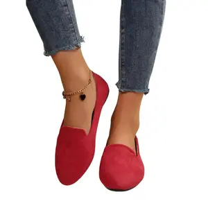 Women's Solid Color Pointed Toe Flat Shoes, Soft Sole Flats, Casual Comfortable Slip on Shoes, All-match Commuter Shoes for Work & Daily Wear