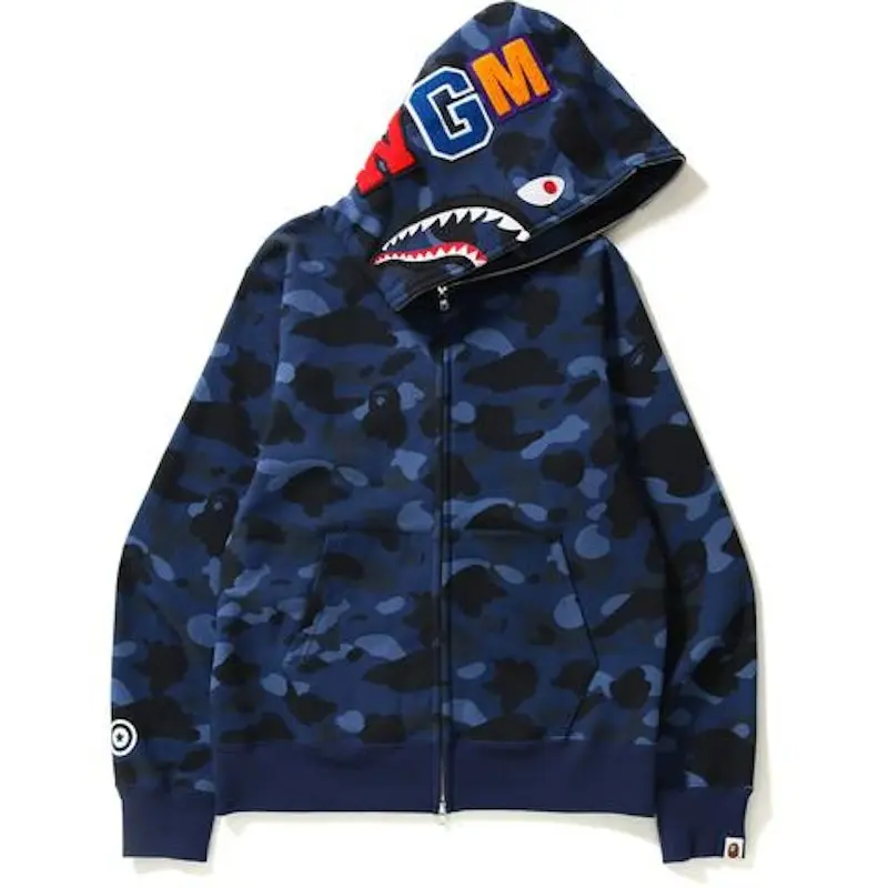 BAPE Color Camo Shark Full Zip  Hoodie Blue (men) by StockX
