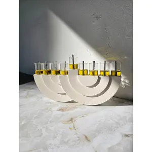 Modern Arch Hanukkah Menorah