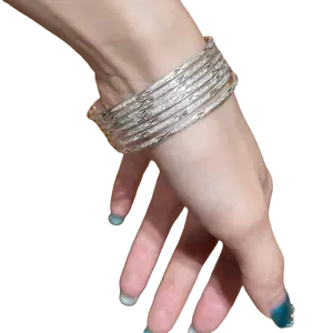S925 Sterling Silver Bracelets for Women - 7 Piece Stackable Set, Everyday Wear, One Week 7 Days Mix & Match