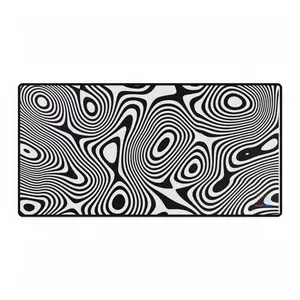 Desk Mat — Black & White Optical Illusion Gaming/Work Desk Pad