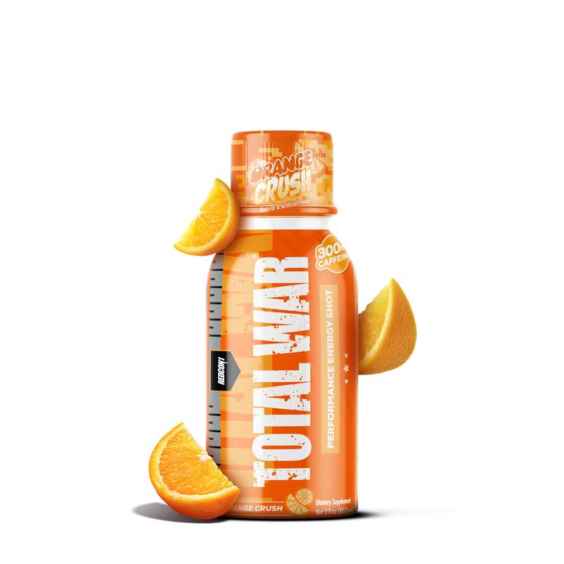 REDCON1 Total War Energy Shots - 300mg Caffeine Shots with B Vitamins & 0 Sugar - Long-Lasting Energy Shot for Focus Support - Fuel Your Workout or Workday (12 Count)