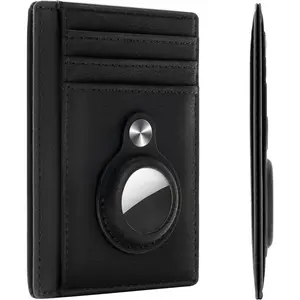 Slim Minimalist Front Pocket Air Tag Wallet, RFID Blocking Card Holder Wallet with Airtag Holder