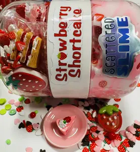 Strawberry Shortcake Slime Kit - Bakery Collection with Butter Slime Clay Confetti & Charms
