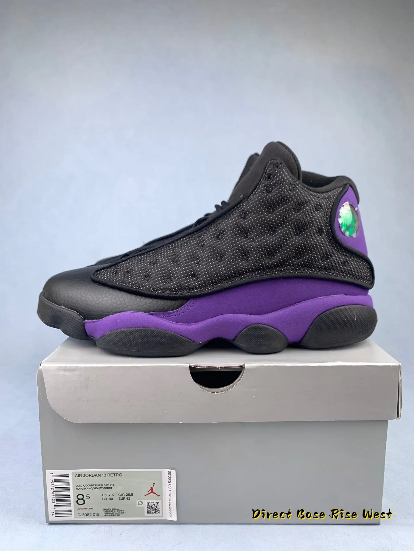 BlackPurple 3M Reflective Cat-Eye Basketball Shoes