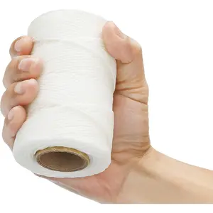 12-Ply Waxed Twine 215 LBS Tensile Strength 375 feet per roll (125 Yards) 100% Polyester White Wax Lacing Cord Made in USA