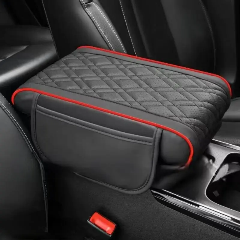 Car Armrest Pad, Car Armrest Cushion, Automotive Interior Cushion, PU Leather Car Armrest Protector, Universal Car Armrest Cover, Auto Interior Accessories for Men and Women