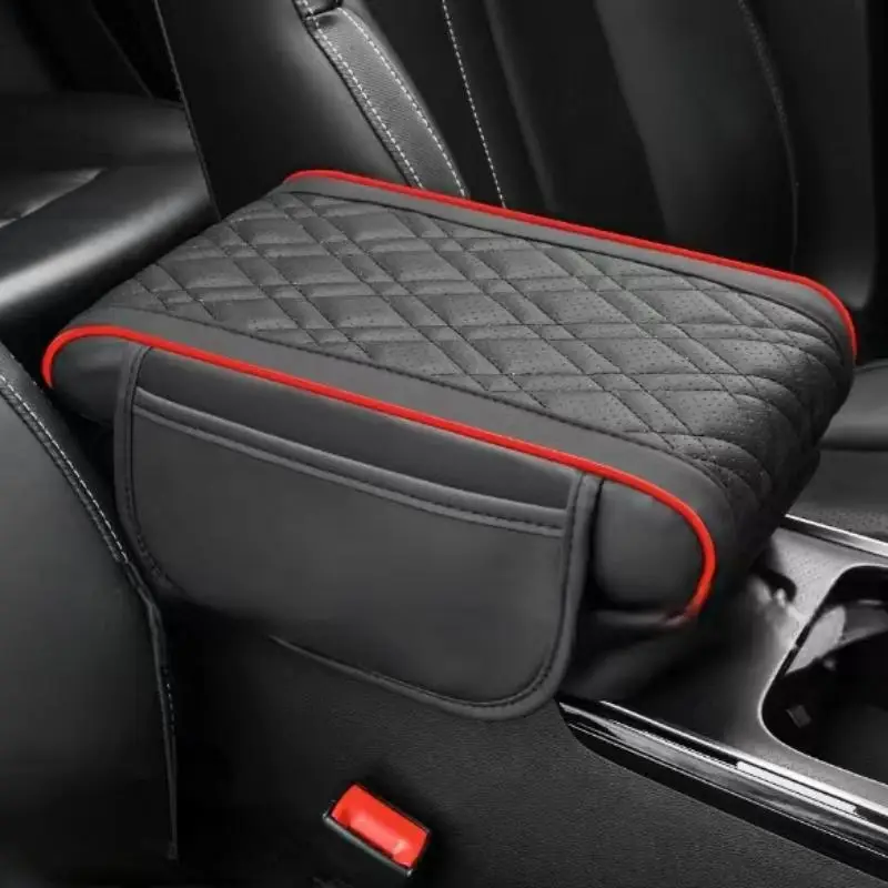 Car Armrest Pad, PU Leather Car Armrest Protector, Universal Car Armrest Cover, Auto Interior Accessories for Men and Women