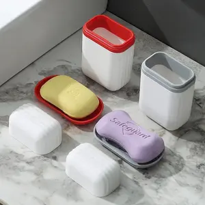 PP Travel Soap Box, Portable Soap Case, Household Waterproof Soap Container, Travel Sealed Drainage Small Soap Box.
