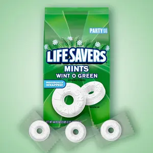 LIFE SAVERS Mints, Bulk Hard Candy Wint-O-Green Breath Mints, 44.93 oz Party Size