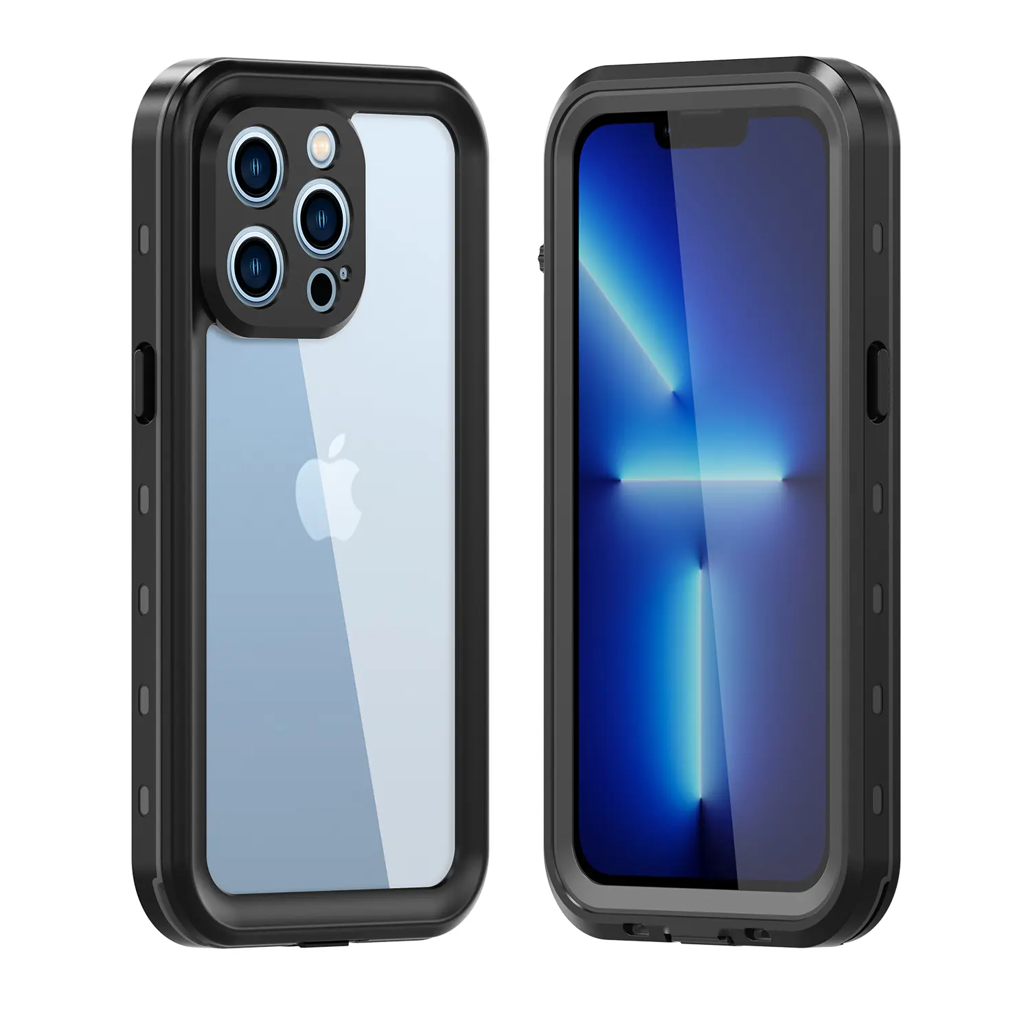 Heavy‑Duty Waterproof Phone Case for iPhone 13 Pro Max/13 Pro,  Shock Dust Snow Resistant Cover Built‑in Screen Protector Support Wireless Charging, Fit for 12 11 XR X/XS Full Series
